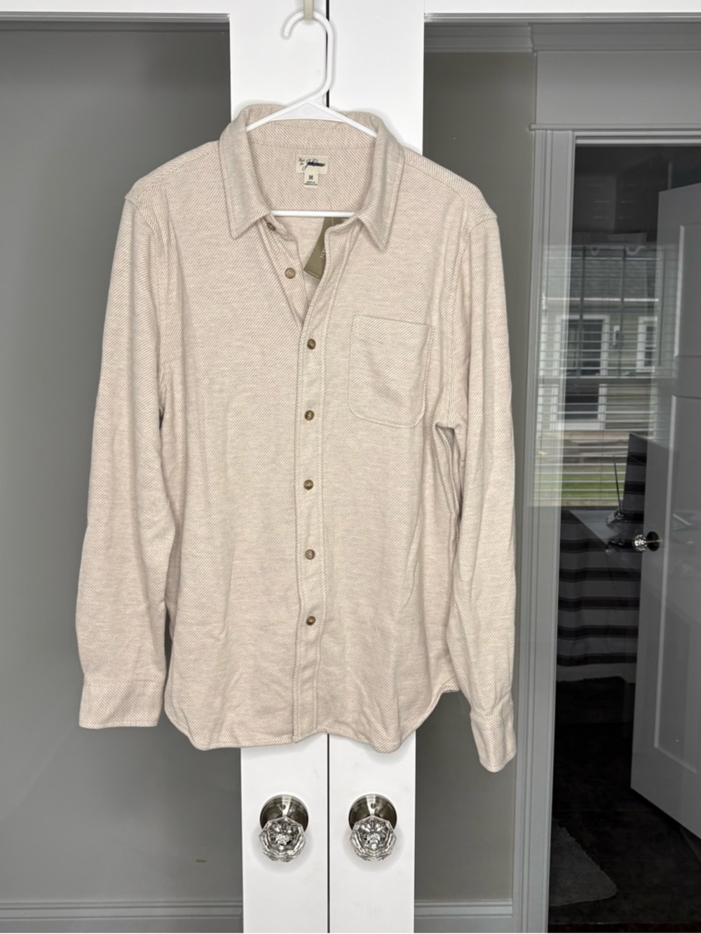 NWT J. Crew Lightweight Seaboard Soft-knit Shirt Twill Canvas Heather - Picture 2 of 5